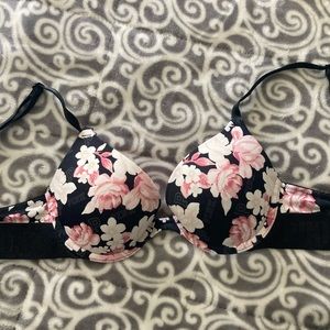 Pink by Victoria Secret floral push up bra